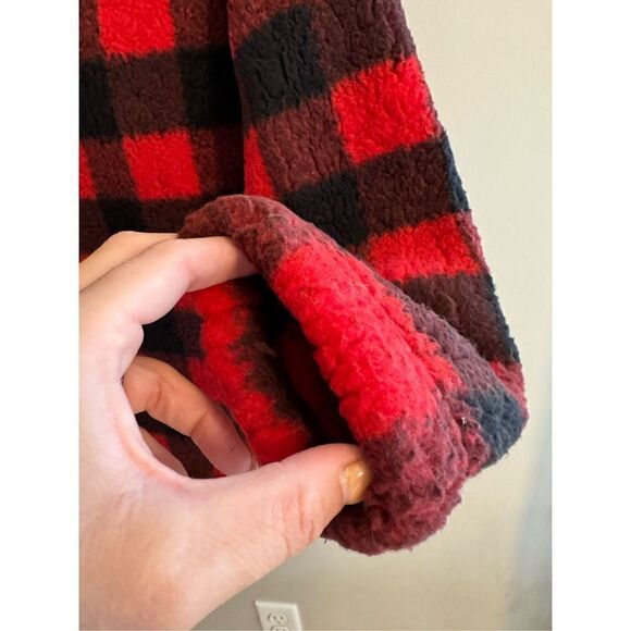 J. America Women’s Medium Leinenkugel Beer Promo Plaid 1/4 Zip Fleece Jacket Coa - Picture 6 of 7